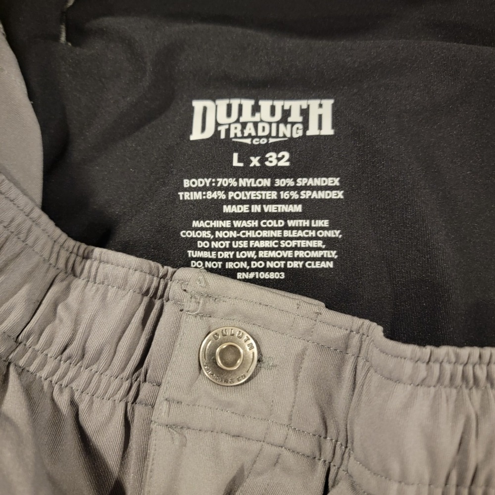 Duluth Joggers Mens 32-34x30 Gray Nylon Stretch Outdoors Hiking Pants‎ Comfort